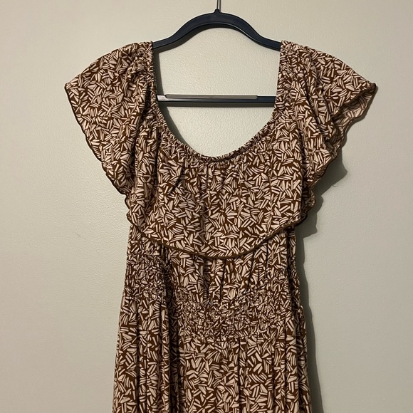 Brown Floral Maxi Dress - Picture 1 of 4